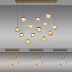 PURE POPUP 2590-97 Hnědé závěsné svítidlo s 13 LED diodami small 4
