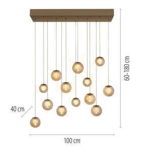 PURE POPUP 2590-97 Hnědé závěsné svítidlo s 13 LED diodami small 7