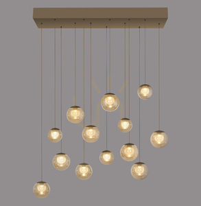 PURE POPUP 2590-97 Hnědé závěsné svítidlo s 13 LED diodami small 0