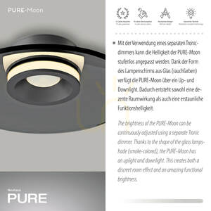 Stropní svítidlo PURE MOON 6094-15, šedé, 2xLED small 5