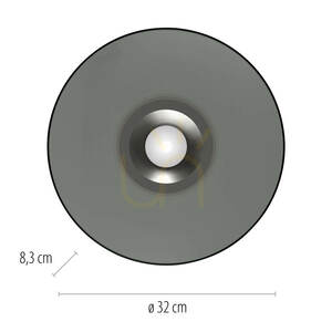 Stropní svítidlo PURE MOON 6094-15, šedé, 2xLED small 8