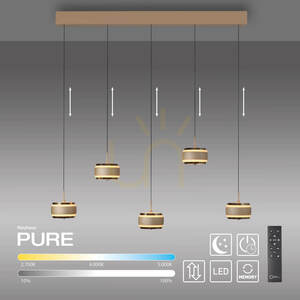 PURE FALLING RINGS 2504-97 Hnědé závěsné svítidlo s 5 LED diodami 1 PURE FALLING RINGS 2504-97 Hnědé závěsné svítidlo s 5 LED diodami small 1