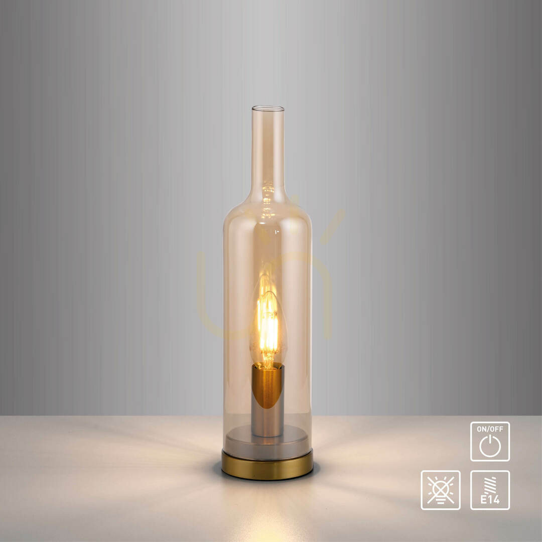 Pohled Stolní lampa BOTTLE14006-27, jantarová, 1xE14 Stolní lampa BOTTLE14006-27, jantarová, 1xE14