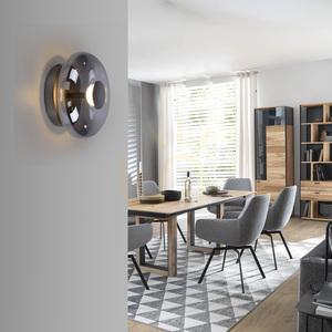 LED nástěnné a stropní svítidlo Schöner Wohnen POSH 15696-15, šedé, kouřové sklo, Ø22 cm small 4