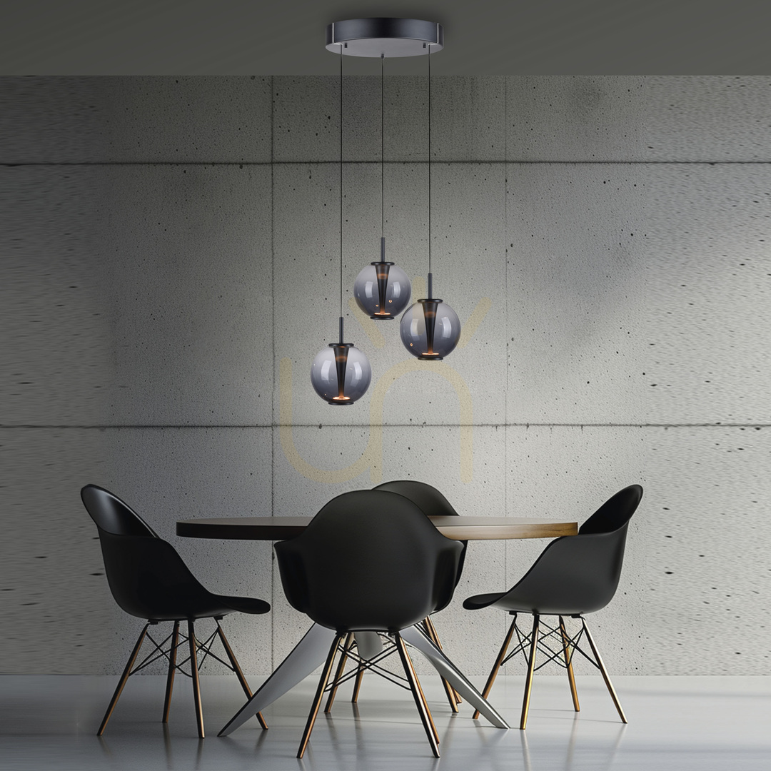 Zobrazit PURE E-Infinity 2222-15 Šedé závěsné svítidlo s 3 LED diodami PURE E-Infinity 2222-15 Šedé závěsné svítidlo s 3 LED diodami