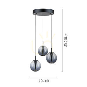 PURE E-Infinity 2222-15 Šedé závěsné svítidlo s 3 LED diodami 7 PURE E-Infinity 2222-15 Šedé závěsné svítidlo s 3 LED diodami small 7