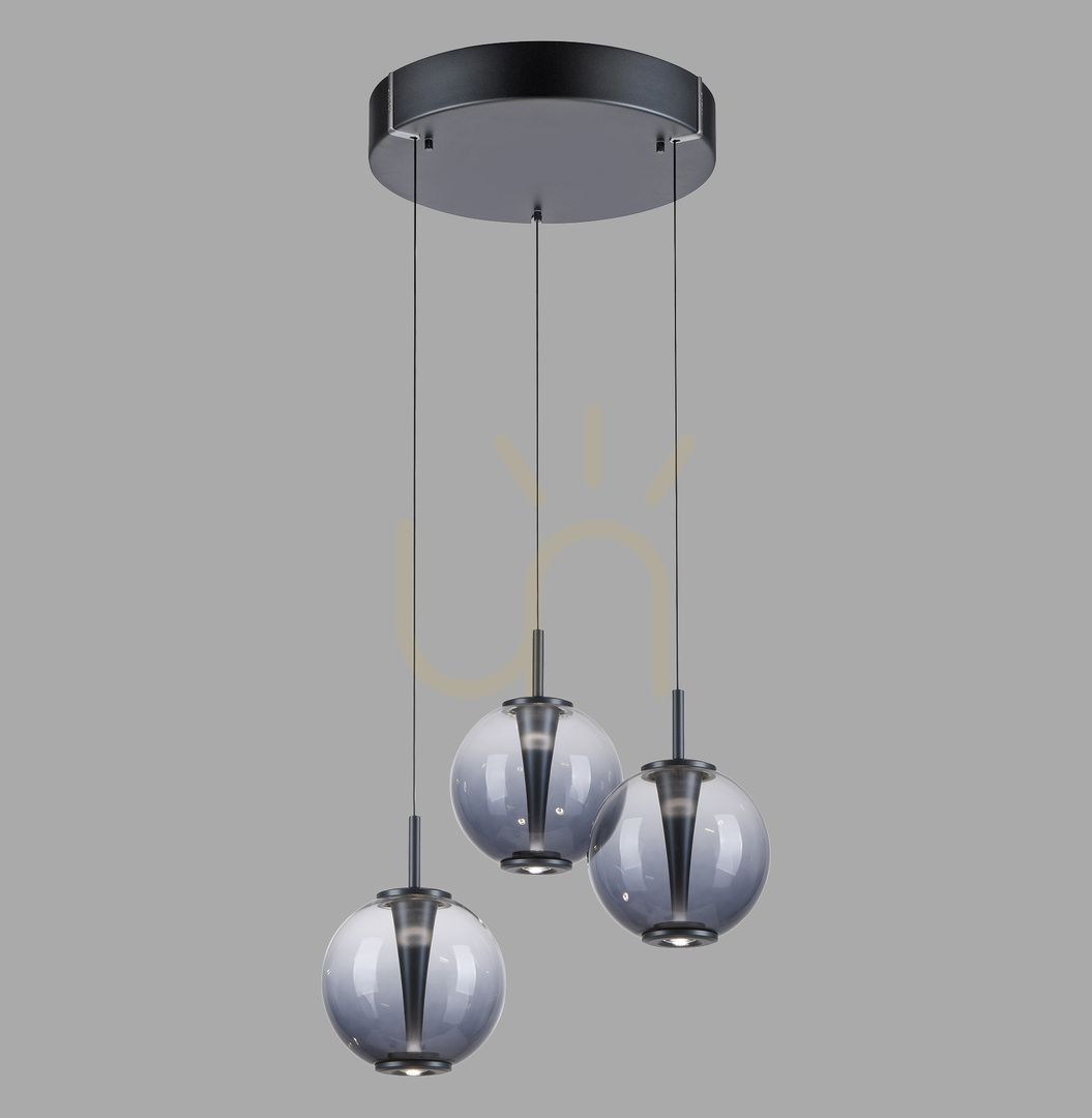 Kontrola PURE E-Infinity 2222-15 Šedé závěsné svítidlo s 3 LED diodami PURE E-Infinity 2222-15 Šedé závěsné svítidlo s 3 LED diodami