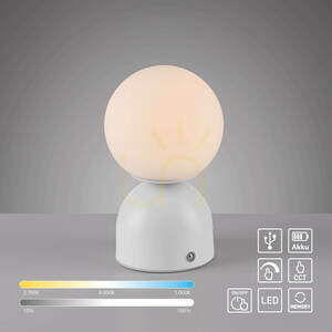Stolní lampa RUDI 19218-16, bílá, 1xLED small 1