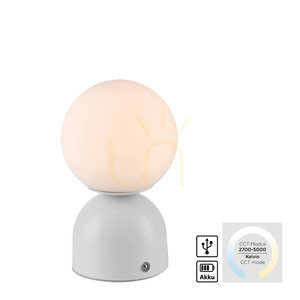 Stolní lampa RUDI 19218-16, bílá, 1xLED small 2
