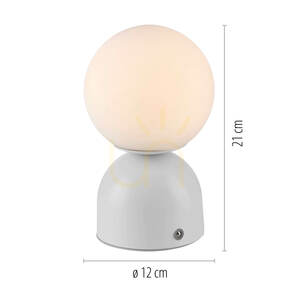 Stolní lampa RUDI 19218-16, bílá, 1xLED small 8