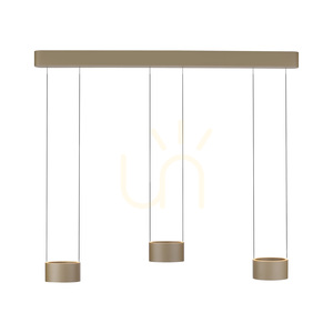 PURE CLIPSE 2473-97 Hnědé závěsné svítidlo s 6 LED diodami small 3