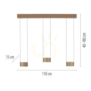 PURE CLIPSE 2473-97 Hnědé závěsné svítidlo s 6 LED diodami small 8