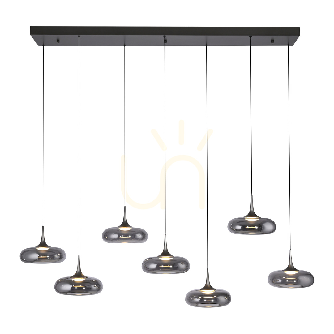 Náhled POSH 15695-15 Šedé závěsné svítidlo se 7 LED diodami POSH 15695-15 Šedé závěsné svítidlo se 7 LED diodami