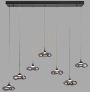 POSH 15695-15 Šedé závěsné svítidlo se 7 LED diodami 0 POSH 15695-15 Šedé závěsné svítidlo se 7 LED diodami small 0