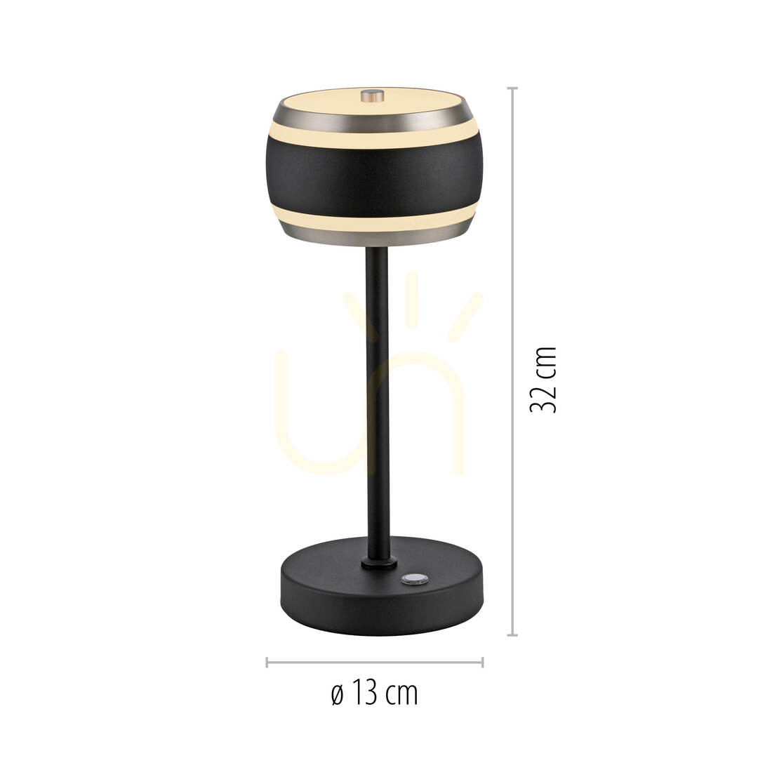 Zobrazit Stolní lampa PURE FALLING RINGS 4503-18, černá, 1xLED Stolní lampa PURE FALLING RINGS 4503-18, černá, 1xLED