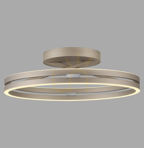 Kontrola PURE LOOP 6552-97 Hnědé stropní svítidlo, 2xLED