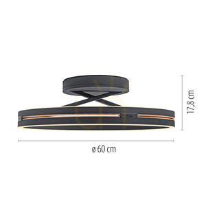 PURE LOOP 6552-18 Černé stropní svítidlo, 2xLED 2 PURE LOOP 6552-18 Černé stropní svítidlo, 2xLED small 2