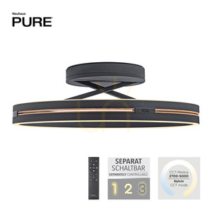 PURE LOOP 6552-18 Černé stropní svítidlo, 2xLED 6 PURE LOOP 6552-18 Černé stropní svítidlo, 2xLED small 6