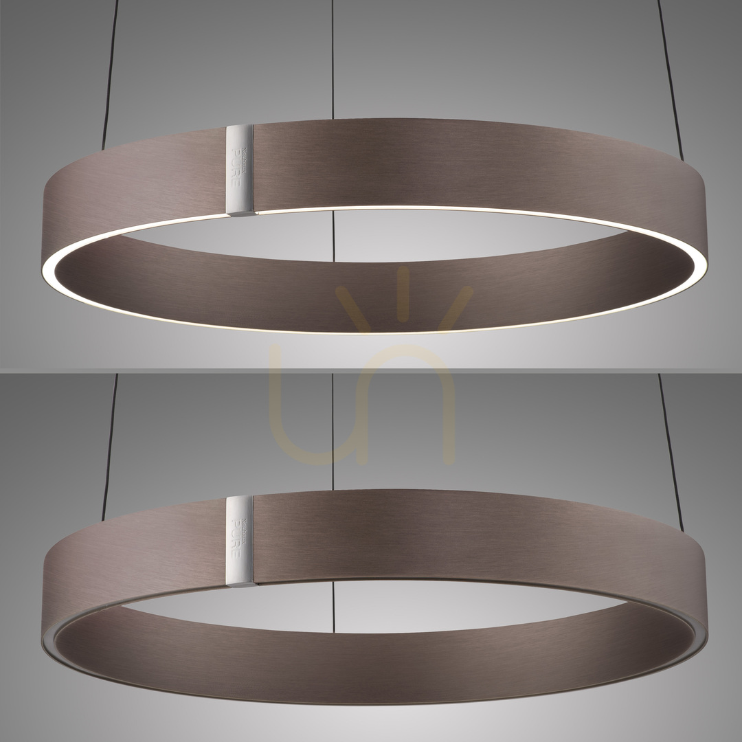 Pohled PURE E-CLIPSE 2560-34 Hnědé závěsné svítidlo s 2 LED diodami PURE E-CLIPSE 2560-34 Hnědé závěsné svítidlo s 2 LED diodami