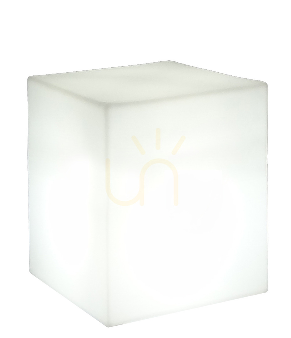 Pohled CUBY 3195 Bílý zahradní stůl, 1xLED CUBY 3195 Bílý zahradní stůl, 1xLED