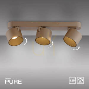 PURE CUP 6227-97 Hnědé stropní svítidlo se 3 LED diodami small 1