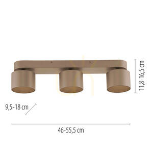 PURE CUP 6227-97 Hnědé stropní svítidlo se 3 LED diodami small 8