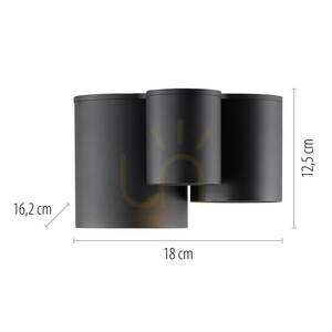 PURE POINT 6750-18 Černé stropní svítidlo, 1xLED small 5