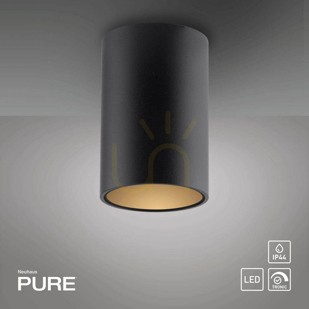 Pohled Stropní svítidlo PURE POINT 6749-18, černé, 1xLED Stropní svítidlo PURE POINT 6749-18, černé, 1xLED