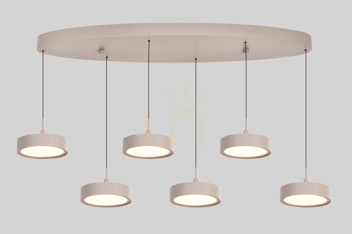 Kontrola VALENSOLE Oválné 6-žárovkové závěsné svítidlo, barva Cashmere, 7062-613 Aviano