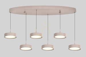 Závěsné svítidlo Aviano VALENSOLE 7062-613, kašmírová barva, 6 LED hlavic small 1