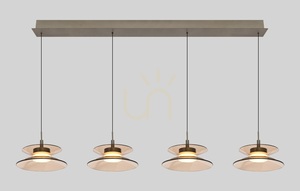 Závěsné svítidlo CREMA Straight se 4 žárovkami, hnědé / kávové stínidlo 7058-421 Aviano small 1