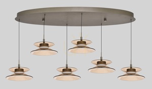 Závěsné svítidlo CREMA Oval se 6 žárovkami, hnědé / kávové stínidlo 7058-621 Aviano small 3