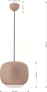 POSITANO Jednoplamenné závěsné svítidlo, barva Sand Nude, 6026-119, Aviano small 10
