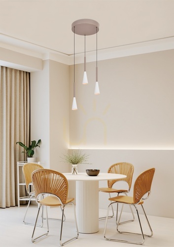 Kontrola Závěsné svítidlo TROMPTO Round Trio, barva Cashmere, 5050-324 Aviano