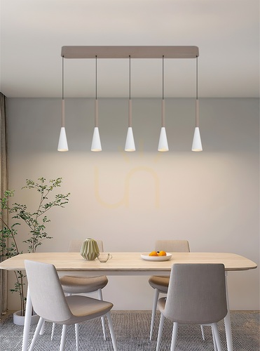 Kontrola TROMPTO Rovné 5-žárovkové závěsné svítidlo, barva Cashmere, 7050-524 Aviano