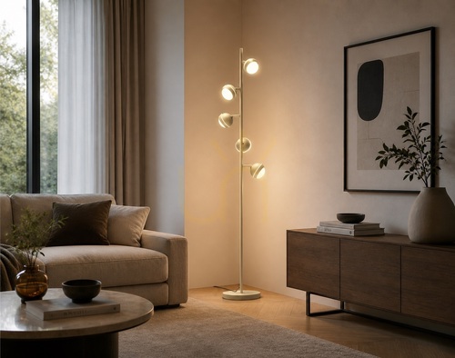 Kontrola Stojací lampa BIARRITZ „Five“, barva Cashmere, 3047-513 Aviano