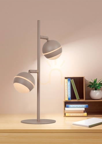 Kontrola BIARRITZ Dvojitá stojací lampa, barva Cashmere, 8047-213 Aviano