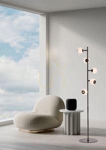 Stojací lampa LUBERON s 5 LED diodami, černý chrom, 3051-505, Aviano small 0
