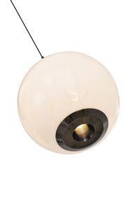 Kulaté třížárovkové závěsné svítidlo LUBERON s LED, černý chrom, 5051-305, Aviano small 5