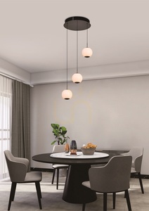 Kulaté třížárovkové závěsné svítidlo LUBERON s LED, černý chrom, 5051-305, Aviano small 0