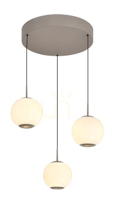 Kruhové třížárovkové závěsné svítidlo LUBERON s LED diodami, barva kašmír, 5051-313 Aviano small 3