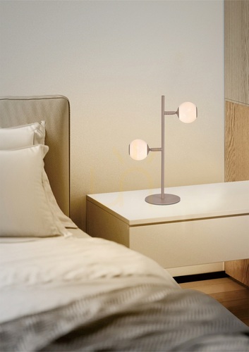 Kontrola LUBERON Písečně zbarvená podlahová lampa s dvěma LED diodami 8051-213 Aviano