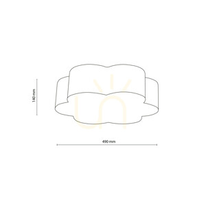 Stropní svítidlo TK-Lighting CAPRI LEN 10746, béžové, 49 cm, 4×E27 small 5