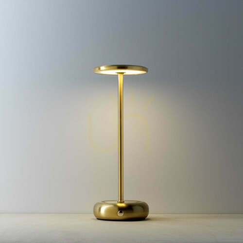 Kontrola Stolní LED lampa BAZAR BIZAR Smooth Operator, mosazná barva, výška 27,5 cm