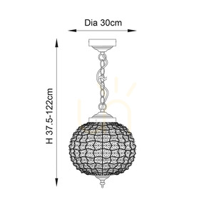 Závěsné svítidlo Endon Tanaro antická mosaz a sklo E27 30 cm EH-TANARO-AB small 4