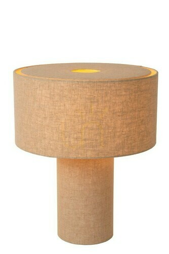 Kontrola Stolní lampa Lucide LEEROY šedá Japandi len E27 42 cm