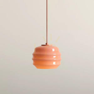 Závěsné svítidlo ALDEX 1160G11 Puff Glaze v korálové barvě small 2