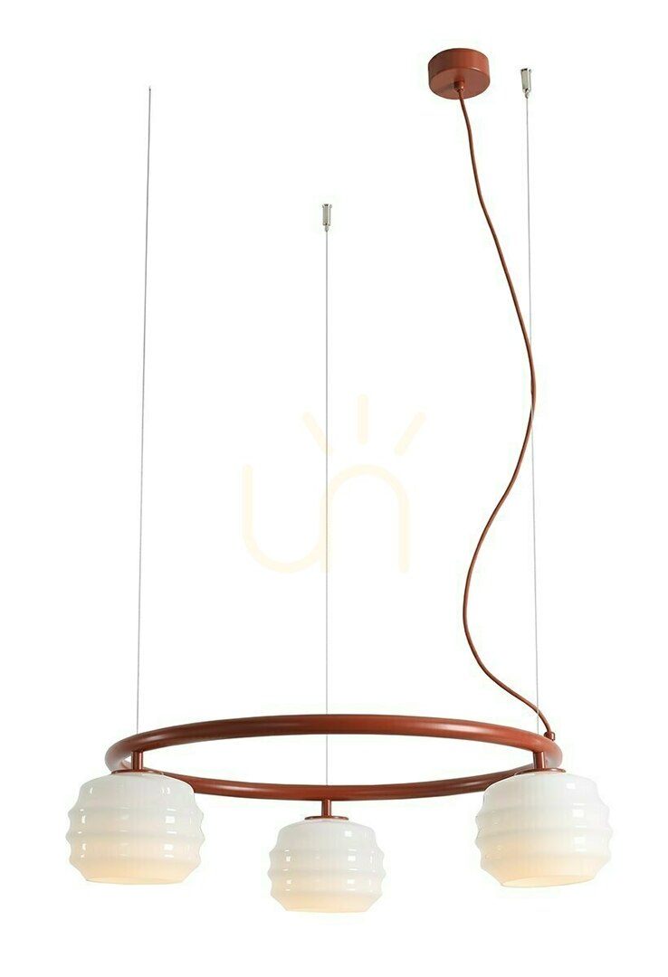 ALDEX 1159E24_R Puff 3 Ring Terra Pendant Light
