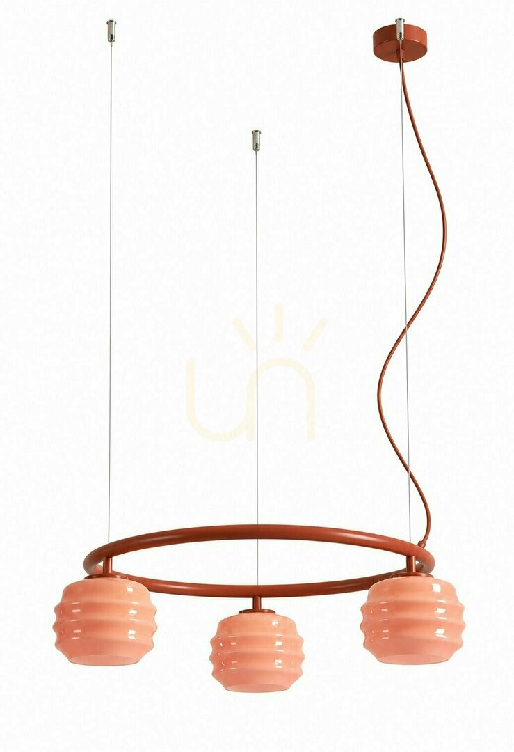 Puff Glaze 3 Ring Terra ALDEX 1160E24_R Pendant Light