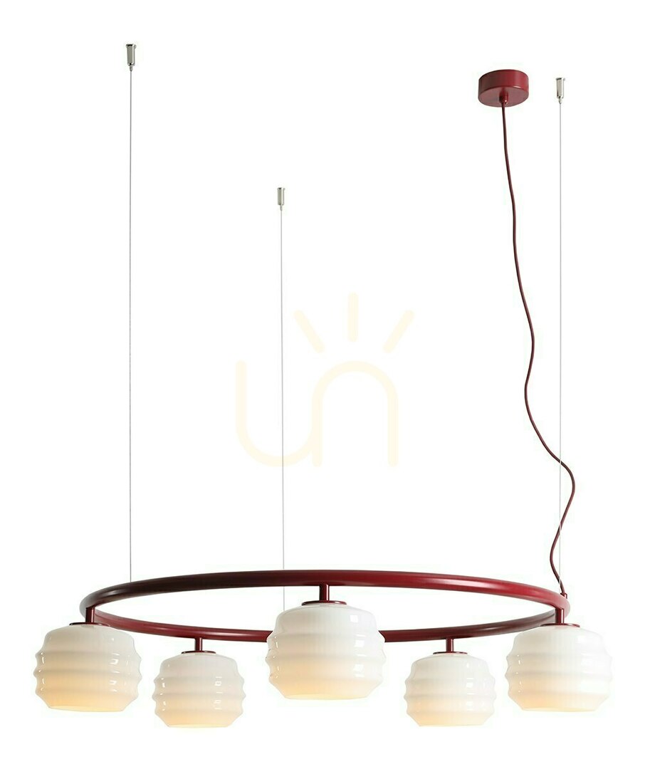 Puff 5 Ring Red Wine Pendant Light ALDEX 1159F15_R